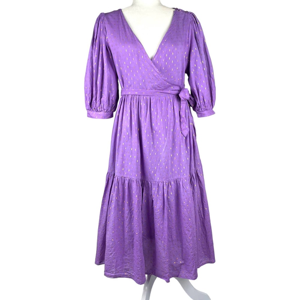 Emerson Fry India Collection Cotton Midi Dress Medium